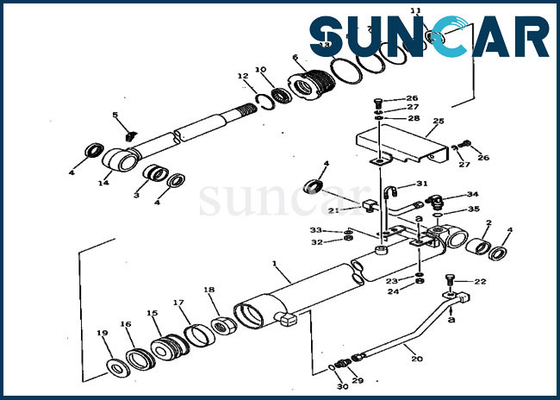 kaufen Hydrozylinder-Dichtung Eimer-Dichtungs-Kit Fors 20S-63-76101 modelliert PC30-1 PC30-3 KOMATSU Bagger online manufacture