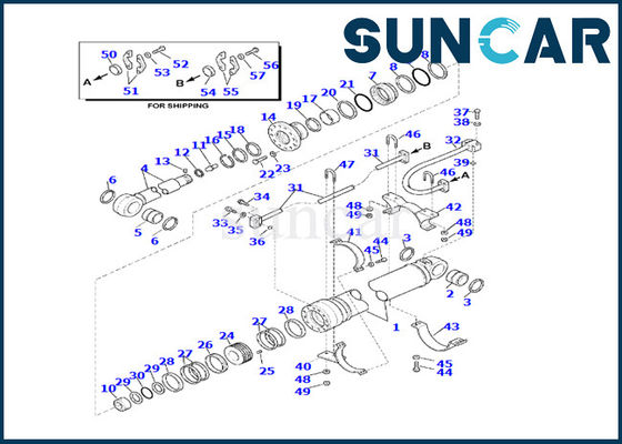kaufen Arm-Zylinder-Reparatur-Dichtungs-Ausrüstung 707-99-76160 KOMATSU 7079976160 für PC220LL-8 PC240LL-10 PC290LL-11 online manufacture