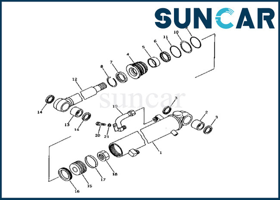 kaufen 7079822200 707-98-22200 KOMATSU hochwertige Arm-Rollsiegel-Reparatur Kit For PC25-1 PC25R-1 online manufacture