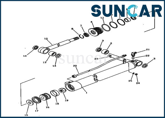 kaufen PC30-5 PW30-1 Hydrozylinder-Ersatz-Service-Ausrüstung Arm-Dichtungs-Kit Fors 20S-63-66300 KOMATSU online manufacture