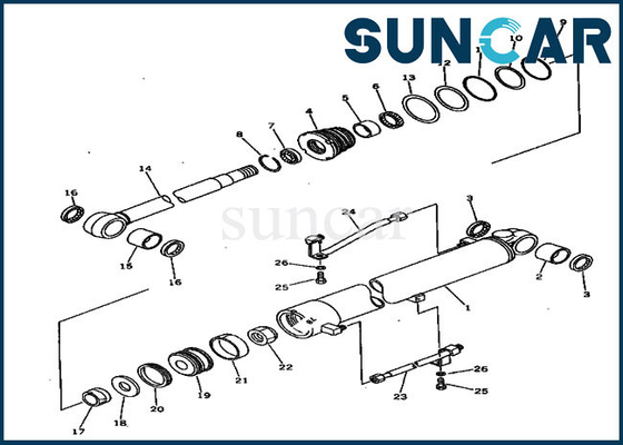kaufen Bagger Boom Service Kit Reparatur-Dichtungs-Kit Hydraulic Cylinders 20S-63-56500 KOMATSU PC30-5 online manufacture