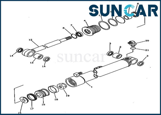 kaufen 20S-63-86300 20S6386300 hydraulische versiegelnde Teile Schwingen-Rollsiegel-Reparatur-Kit Fors PC20-5 PC30-5 KOMATSU online manufacture