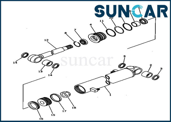 kaufen Bagger Replacement Seal Kits Arm-Zylinder-Service-Kit Fors 20S-63-02030 PC30-6 KOMATSU online manufacture