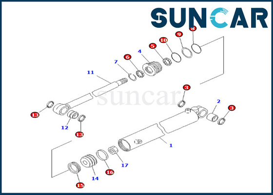 kaufen Boom-Schwingen-Rollsiegel-Ausrüstung 707-98-23130 7079823130 Sitze PC25R-8 PC27MR-1 PC27MRX-1 online manufacture