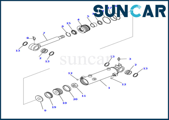 kaufen Hochwertiges Blatt-Rollsiegel-Reparatur-Set 707-98-12630 7079812630 KOMATSU für PC26MR-3 online manufacture