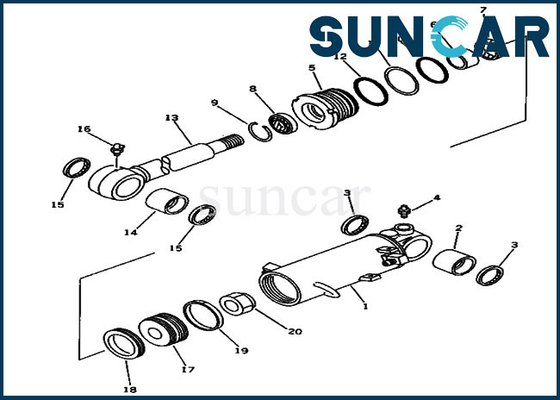 kaufen Dichtungs-Kit Hydraulic Cylinders PC20-6 PC30-6 Blatt-Service-Kit Fitss 20S-63-02062 20S6302062 Bagger Komatsu online manufacture