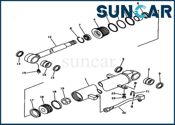 kaufen PC30-6 KOMATSU Eimer-Reparatur-Robbe Kit Excavator Replacement Service Kit Hydrozylinder-20S-63-02040 online manufacture