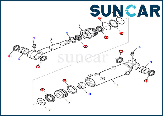 kaufen Hochwertiges Abnutzungs-und Öl-beständiges Blatt-Rollsiegel Kit Fits PC27R-8 KOMATSU 878000524 online manufacture