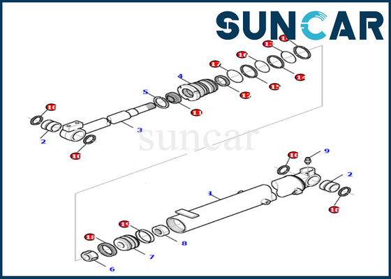 kaufen 878000520 Boom-Zylinder-Ersatz-Ausrüstung KOMATSU-Boom-Rollsiegel-Kit Fors PC27R-8 KOMATSU online manufacture