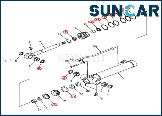 kaufen Arm-Rollsiegel-Ersatz-Ausrüstung 7079822150 707-98-22150 KOMATSU für PC28UD-2 PC28UG-2 PC28UU-2 online manufacture
