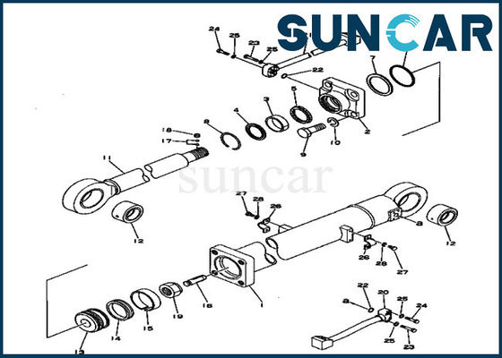 kaufen Arm-Robbe Kit Hydraulic Cylinder 207-63-66100 2076366100 für PC300-1 PC300LC-2 Bagger Komatsu online manufacture