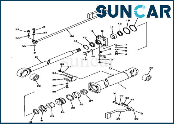 kaufen 207-63-56100 Bagger Boom Cylinder Assy KOMATSU-Service-Kit Parts Fors PC300-1 PC300LC-1 online manufacture