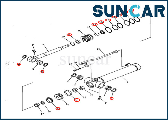 kaufen KOMATSU 707-98-22170 7079822170 für PC28UD-2 PC28UG-2 PC28UU-2 Arm-Zylinder-Service-Ausrüstung online manufacture