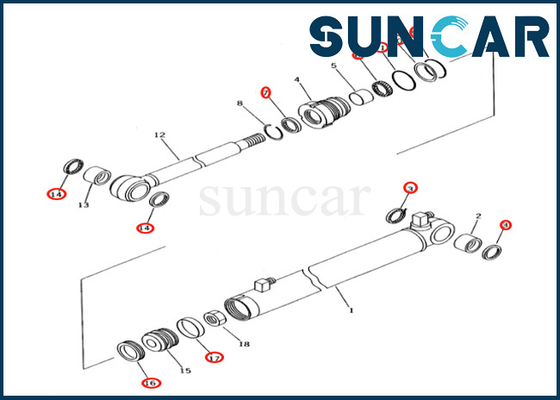kaufen Dia-Arm-Rollsiegel-Ausrüstung 707-98-04610 7079804610 KOMATSU-Sitze PC27R-8 PC28UD-2 PC28UG-2 online manufacture