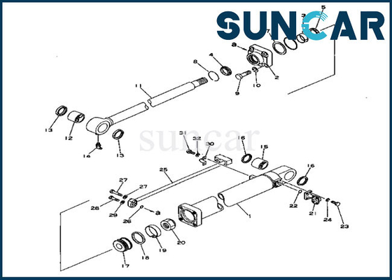 kaufen 207-63-76100 Zylinder-Service-Ausrüstung Eimer-Reparatur-Dichtungs-Kit For Modelss PC300-1 PC300LC-1 2076376100 KOMATSU online manufacture