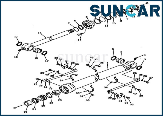 kaufen 207-63-72100 2076372100 Zylinder Assy Komatsu Eimer-Dichtungs-Kit Service Kit Fors PC300-3 PC300LC-3 online manufacture