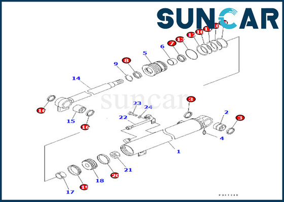 kaufen KOMATSU-Boom-Zylinder-Service-Ausrüstung 707-98-24880 7079824880 für Zylinder-Dichtungs-Ausrüstung des Boom-PC30R-8 online manufacture
