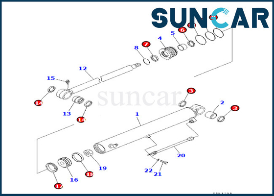 kaufen Rollsiegel Kit For CD30R-1 PC30R-8 PC35R-8 der Boom-Schwingen-Dichtungs-Ausrüstungs-7079824900 des Dump-707-98-24900 online manufacture