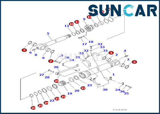 kaufen Zylinder-Ersatz Kit Komatsu For PC350LC/NLC-8K PC450LC-8K des Eimer-7079958450 707-99-58450 online manufacture