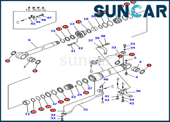 kaufen 707-99-58085 KOMATSU-Zylinder-Service-Ausrüstung der Boom-Ersatz-Dichtungs-Ausrüstungs-PC300-7 des Bagger-7079958085 online manufacture