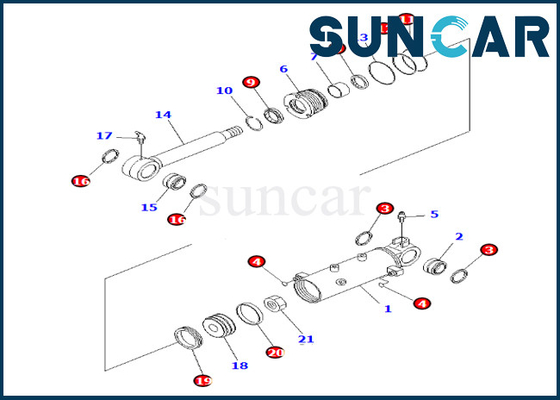 kaufen 707-98-24770 7079824770 Blatt-Aufzug-Zylinder-Service Kit Komatsu For PC35MR-3 PC35MR-2 online manufacture