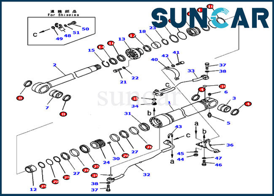 kaufen 707-99-58031 7079958031 Boom-Service Kit Cylinder Seal Kit For KOMATSU PC350-8 PC300-8 PC300LC-8 online manufacture