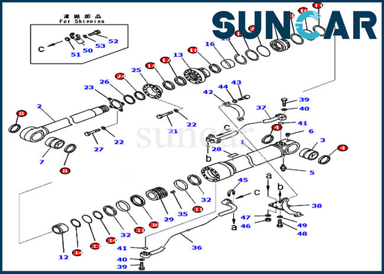 kaufen PC300-8 KOMATSU 707-99-59362 Ersatz-Öldichtungs-Ausrüstung des Boom-Zylinder-Reparatur-Set-7079959362 hydraulische online manufacture