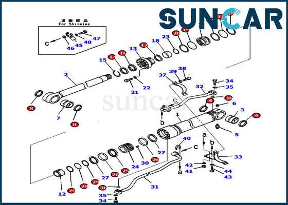 kaufen 707-99-59270 Bagger Seal Repair Kit Boom-Zylinder-Service-Kit Models PC300-8 KOMATSU online manufacture