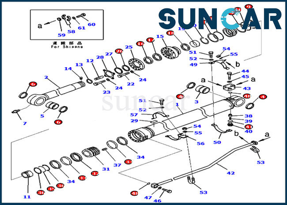 kaufen 707-99-72281 innere Teile Arm-Rollsiegel-Kit Repair Kits For Model-Ausrüstungs-PC300-8 KOMATSU online manufacture