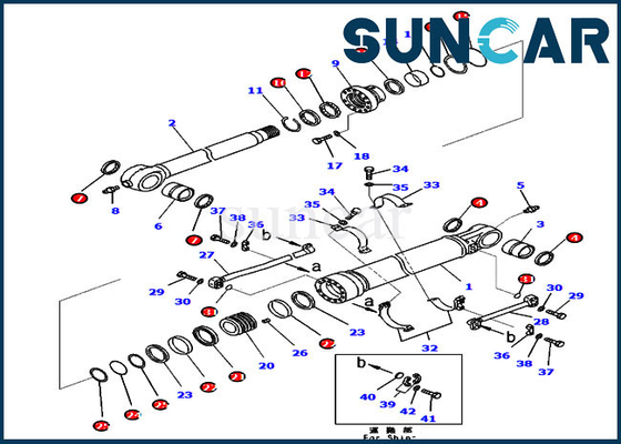 kaufen Innere der Teil-PC300-8 KOMATSU 707-99-58410 Zylinder-Service-Ausrüstung des Eimer-Dichtungs-Reparatur-Set-7079958410 online manufacture