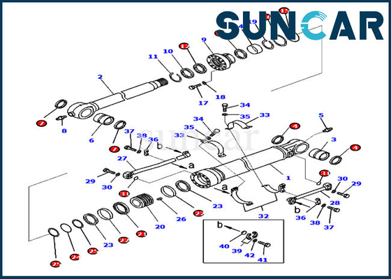 kaufen 707-99-59630 Eimer-Rollsiegel Kit Wear Resistance Excavator Service Kit For PC300-8 KOMATSU online manufacture