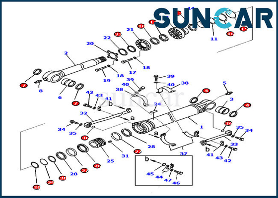kaufen Öldichtungs-Kit Fitss KOMATSU PC300-8 Dichtungs-Kit Bucket Cylinders 707-99-59371 schwere Ausrüstung online manufacture