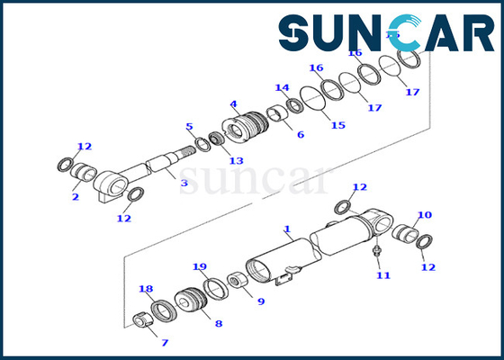 kaufen Boom-Zylinder-Dichtungs-Ausrüstung 878000537 KOMATSU für Rollsiegel-Reparatur-Set des Boom-PC35R-8 online manufacture