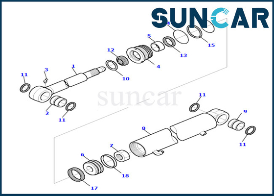 kaufen Arm-Rollsiegel Kit Komatsu 878000655 passt haltbare Zylinder-Dichtungs-Ausrüstung des Arm-PC35R-8 online manufacture
