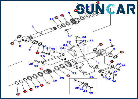 kaufen PC360-8M0 PC390LC-8M0 721-98-01080 KOMATSU Eimer-Dichtungs-Reparatur Kit Cylinder Oil Seal Kits online manufacture