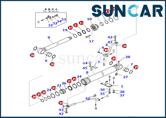 kaufen KOMATSU 721-98-01970 7219801970 Boom-Zylinder, der Kit For PC360LCI-11 PC390LCI-11 versiegelt online manufacture