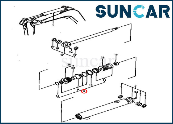 kaufen YM172141-99380 YM17214199380 Modell Arm-Zylinder-Service-Kit Seal Kit Fors KOMATSU PC30FR-1 online manufacture