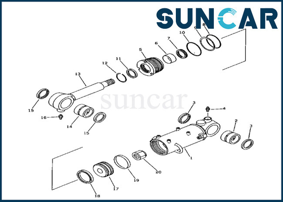 kaufen Blatt-Rollsiegel-Ausrüstung 21X-63-02050 21X6302050 für PC38UU-1 KOMATSU Blatt-Zylinder-Reparatur-Set online manufacture
