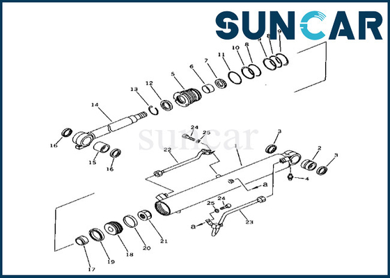 kaufen 21X-63-02010 21X6302010 Boom-Zylinder-Dichtungs-Ausrüstung Boom-Rollsiegel-Kit Komatsu Fitss PC38UU-1 online manufacture