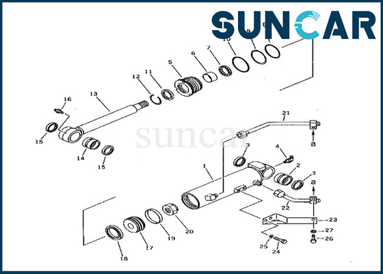 kaufen Hochwertige 21X-63-02040 21X6302040 Sitze PC38UU-1 KOMATSU der Boom-Ausgleich-Zylinder-Service-Ausrüstungs- online manufacture