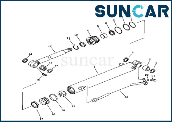 kaufen Eimer-Rollsiegel-Kit Fitss PC38UU-1 KOMATSU 21X6302030 21X-63-02030 Eimer-Zylinder-Dichtungs-Ausrüstung online manufacture