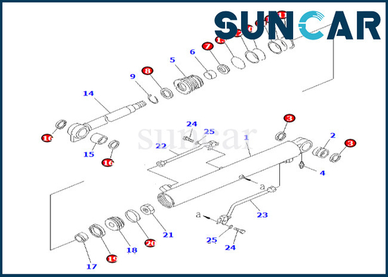 kaufen Boom-Zylinder-Service-Ausrüstung 707-98-25600 7079825600 für PC38UU-2 KOMATSU Boom-Zylinder-Dichtungs-Ausrüstung online manufacture