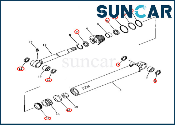 kaufen KOMATSU 707-98-25520 Sitze PC38UU-2 PC38UUM-2 PC40-7 der Boom-Schwingen-Zylinder-Service-Ausrüstungs-7079825520 online manufacture
