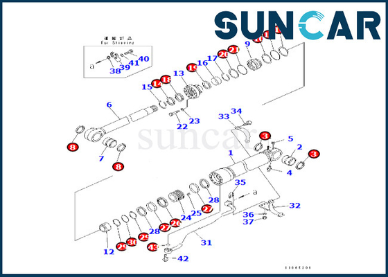kaufen Zylinder-Reparatur-Robbe Kit Fits PC400LC-8 PC400-8 PC400-8R KOMATSU 7079967870 Boom-707-99-67870 online manufacture