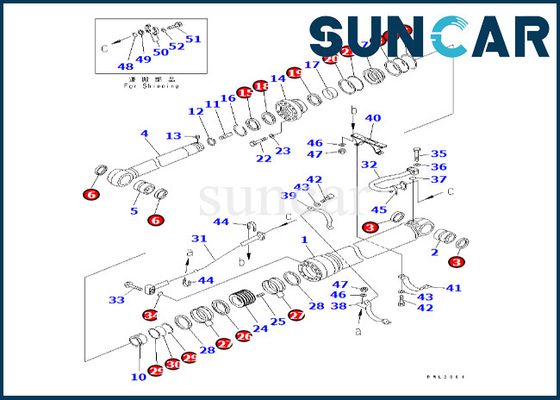 kaufen 707-99-77140 7079977140 Arm-Rollsiegel Kit Komatsu Fits PC300LL-7E0 PC350LL-7E0 PC390LL-10 online manufacture