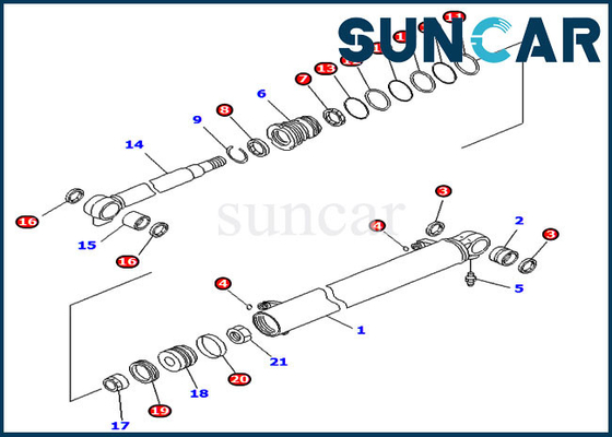 kaufen 707-98-24330 7079824330 schwere Ausrüstung Boom-Rollsiegel-Kit Fitss PC35MR-3 PC30MR-2 KOMATSU online manufacture