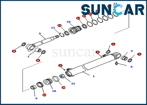 kaufen PC35MR-5 PC35MR-3 707-98-26070 Boom-Rollsiegel-Reparatur Kit Komatsu Sealing Kits online manufacture
