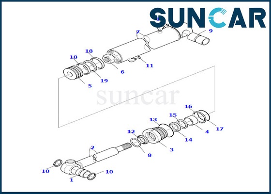kaufen Eimer-Rollsiegel Kit Komatsu 7079926530 707-99-26530 für PC390LL-10 WB142-5 WB146-5 online manufacture