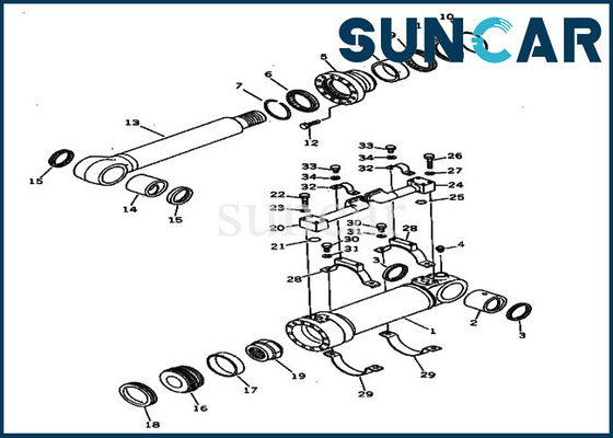 kaufen Unterer Modell-Bagger Dump-Rollsiegel-Kit Fors 208-63-94100 PC400LC-3 PC400-3 KOMATSU online manufacture