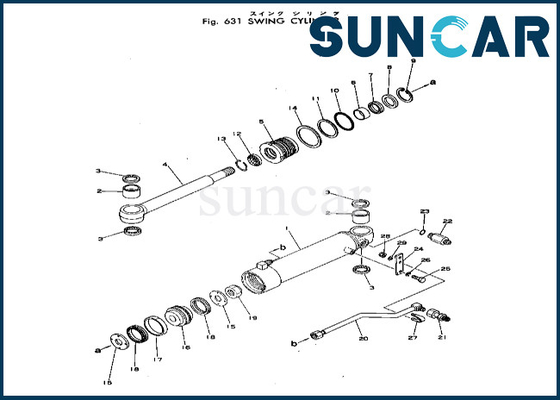 kaufen Schwingen-Rollsiegel Kit Swing Cylinder Sealing Kit 20T-63-86103 20T6386103 KOMATSU passt PC40-1 online manufacture